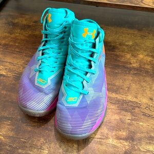 Under Armour Girls Purple & Teal SC Shoes
